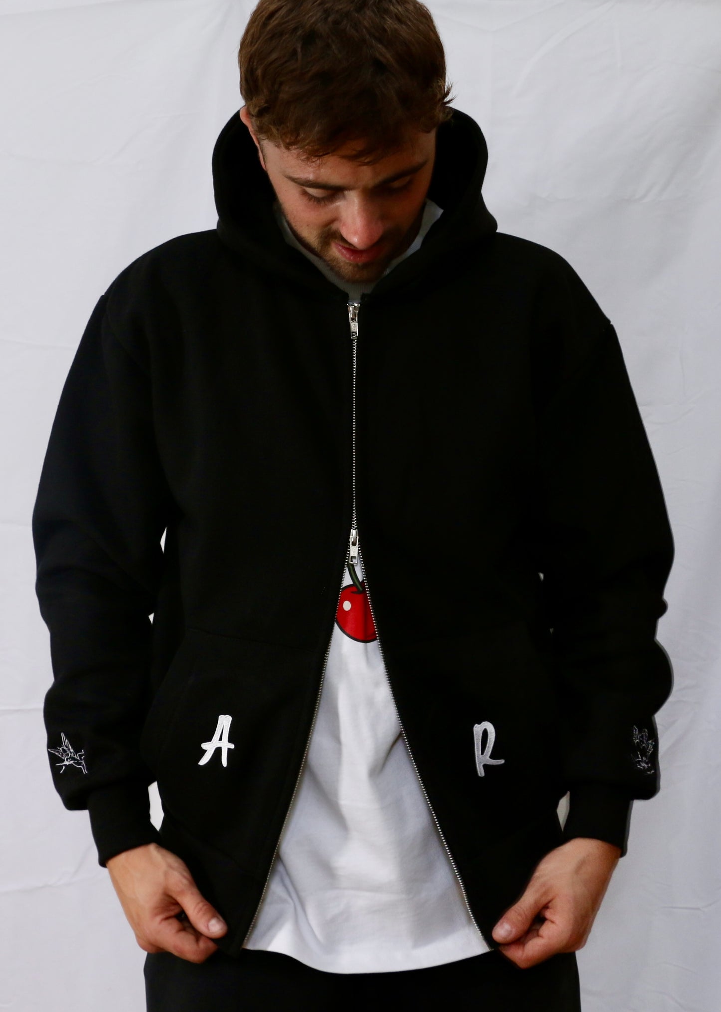 Cherub double zip hoodie